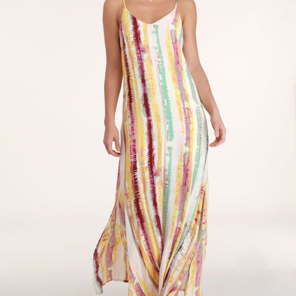 Lulus tie dye maxi dress - Picture 3 of 4